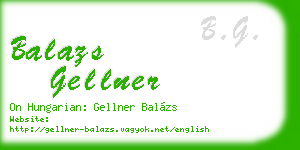 balazs gellner business card